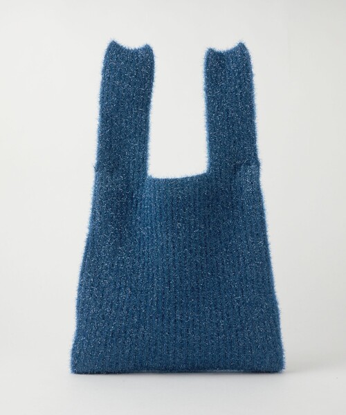 green label relaxing（グリーンレーベルリラクシング）の「シャイニー ニット マーケット バッグ（トートバッグ・レディース・ブラック/オフホワイト/シルバー/ゴールド/コバルトブルー・FREE）」の3枚目の写真