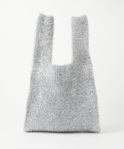 green label relaxing（グリーンレーベルリラクシング）の「シャイニー ニット マーケット バッグ（トートバッグ・レディース・ブラック/オフホワイト/シルバー/ゴールド/コバルトブルー・FREE）」の9枚目の写真