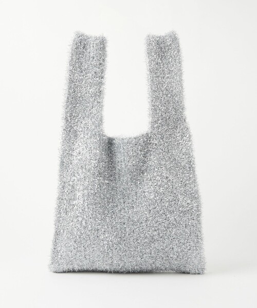 green label relaxing（グリーンレーベルリラクシング）の「シャイニー ニット マーケット バッグ（トートバッグ・レディース・ブラック/オフホワイト/シルバー/ゴールド/コバルトブルー・FREE）」の11枚目の写真