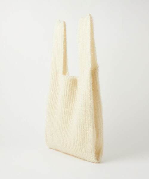 green label relaxing（グリーンレーベルリラクシング）の「シャイニー ニット マーケット バッグ（トートバッグ・レディース・ブラック/オフホワイト/シルバー/ゴールド/コバルトブルー・FREE）」の17枚目の写真