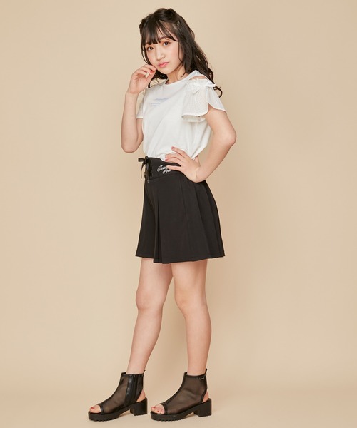 JENNI love(ジェニィラブ)の「【UVカット・ひんやり素材・吸水速乾】接触冷感肩あきシアーそでTシャツ(Tシャツ/カットソー・キッズ・ブラウン/サックスブルー/オフホワイト・140cm/130cm/160cm/150cm)」の5枚目の写真