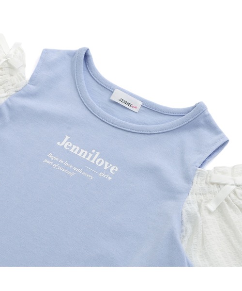 JENNI love(ジェニィラブ)の「【UVカット・ひんやり素材・吸水速乾】接触冷感肩あきシアーそでTシャツ(Tシャツ/カットソー・キッズ・ブラウン/サックスブルー/オフホワイト・140cm/130cm/160cm/150cm)」の20枚目の写真