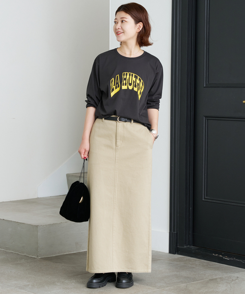 美品 La Hutte シルケットスムースプリントLS TEE La Hutte / ラ・ユット シルケットスムースプリントLS TEE
