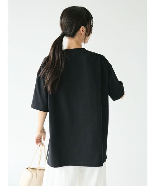 CRAFT STANDARD BOUTIQUE（クラフトスタンダードブティック）の「ヴィンテージ風天竺　ショルダーギャザーチュニック（チュニック・レディース・ブラック/グレイッシュベージュ/レッド・FREE）」の8枚目の写真