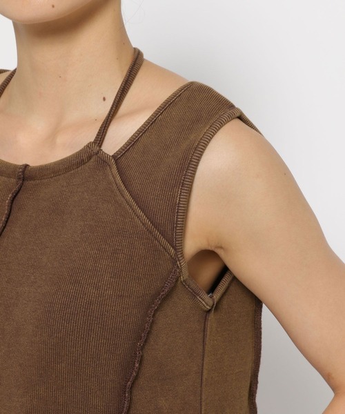 LOWRYS FARM(ローリーズファーム)の「パウダーブリーチノースリワンピース 140133(ワンピース・レディース・ブラウン/チャコールグレー・FREE)」の8枚目の写真