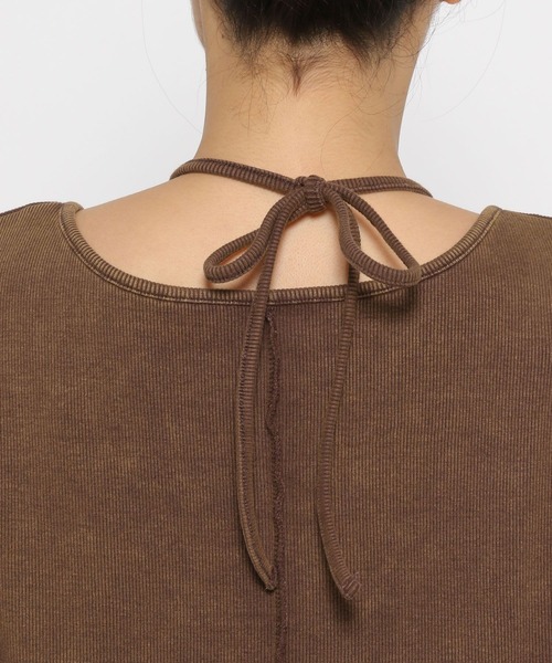 LOWRYS FARM(ローリーズファーム)の「パウダーブリーチノースリワンピース 140133(ワンピース・レディース・ブラウン/チャコールグレー・FREE)」の6枚目の写真