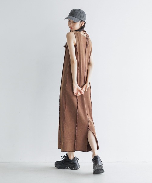 LOWRYS FARM(ローリーズファーム)の「パウダーブリーチノースリワンピース 140133(ワンピース・レディース・ブラウン/チャコールグレー・FREE)」の15枚目の写真