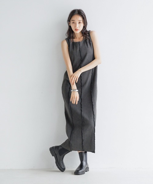 LOWRYS FARM(ローリーズファーム)の「パウダーブリーチノースリワンピース 140133(ワンピース・レディース・ブラウン/チャコールグレー・FREE)」の13枚目の写真