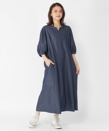 studio CLIP | ランタンスリーブデニムワンピース(ワンピース)