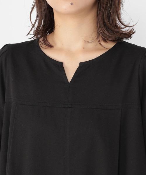 studio CLIP（スタディオクリップ）の「ランタンスリーブデニムワンピース（ワンピース・レディース・インディゴブルー/ブラック・FREE）」の8枚目の写真