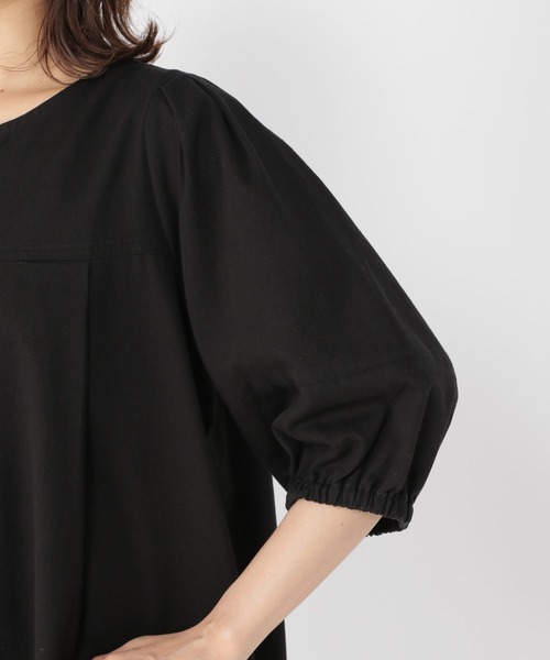 studio CLIP（スタディオクリップ）の「ランタンスリーブデニムワンピース（ワンピース・レディース・インディゴブルー/ブラック・FREE）」の9枚目の写真