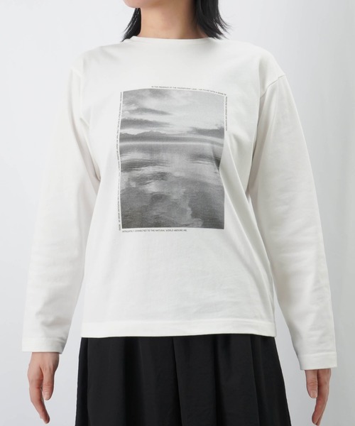 LUCA/LADY LUCK LUCA(ルカ/レディラックルカ)の「LC/LLL 転写プリントロングスリーブカットソー / フォトプリントロンTee(Tシャツ/カットソー・レディース・ブラック/オフホワイト/チャコールグレー・FREE)」の13枚目の写真