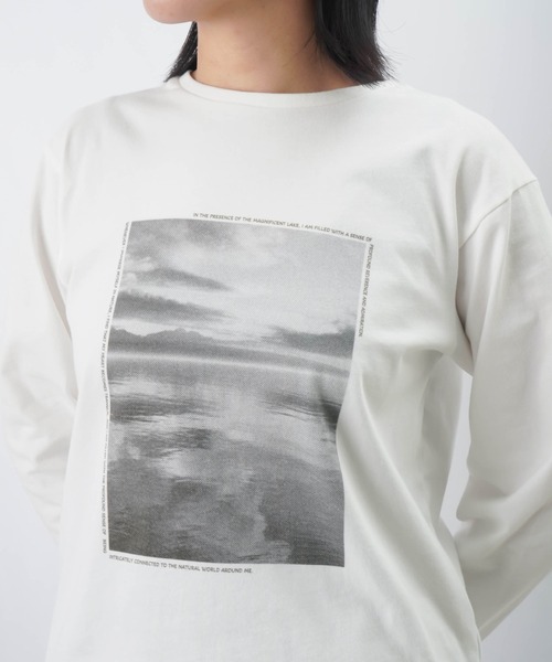 LUCA/LADY LUCK LUCA(ルカ/レディラックルカ)の「LC/LLL 転写プリントロングスリーブカットソー / フォトプリントロンTee(Tシャツ/カットソー・レディース・ブラック/オフホワイト/チャコールグレー・FREE)」の12枚目の写真