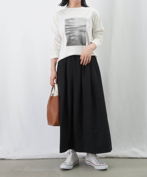 LUCA/LADY LUCK LUCA(ルカ/レディラックルカ)の「LC/LLL 転写プリントロングスリーブカットソー / フォトプリントロンTee(Tシャツ/カットソー・レディース・ブラック/オフホワイト/チャコールグレー・FREE)」の8枚目の写真