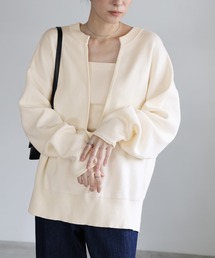 select MOCA | ディープUネックスウェットライクニット(ニット/セーター)