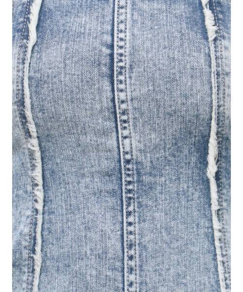 EVRIS（エヴリス）の「アシンメトリーフリンジデザインデニムワンピース（ワンピース・レディース・ライトブルー/ブラック・FREE）」の5枚目の写真