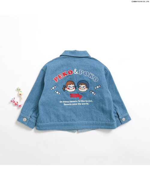 apres les cours（アプレレクール）の「PEKO&POKO デニムジャケット（デニムジャケット・キッズ・インディゴブルー・130/120/110/100/90/80）」の6枚目の写真
