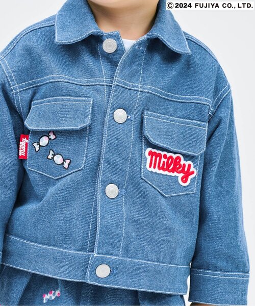 apres les cours（アプレレクール）の「PEKO&POKO デニムジャケット（デニムジャケット・キッズ・インディゴブルー・130/120/110/100/90/80）」の10枚目の写真