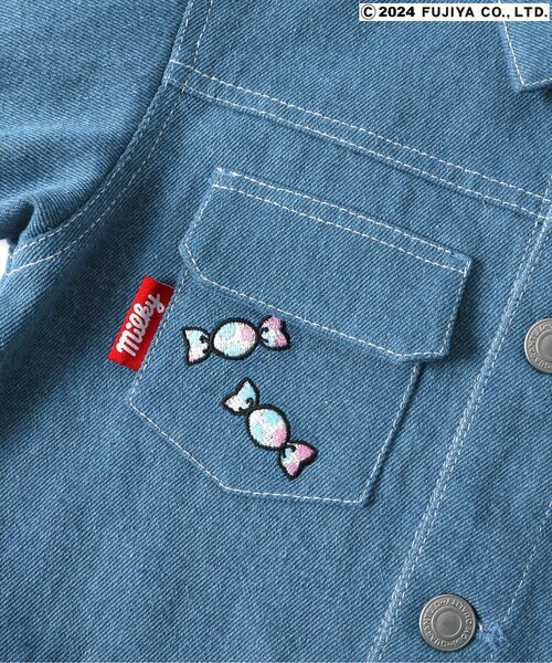 apres les cours（アプレレクール）の「PEKO&POKO デニムジャケット（デニムジャケット・キッズ・インディゴブルー・130/120/110/100/90/80）」の12枚目の写真