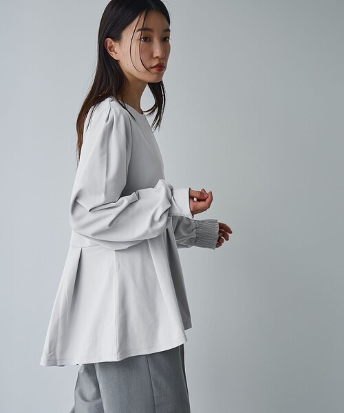 RONEL(ロネル)の「イージージョーゼットペプラムカットソー(Tシャツ/カットソー・レディース・ネイビー/ライトグレー/オフホワイト/ブラック・S/M/L)」の16枚目の写真