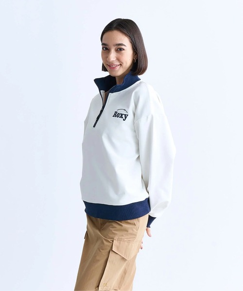 ROXY(ロキシー)の「KEEP IT REAL STAND/ROXY速乾UVカットハーフジップトップス(スウェット・レディース・ブラック/ホワイト/グレー/オレンジ・LARGE/MEDIUM/SMALL)」の16枚目の写真