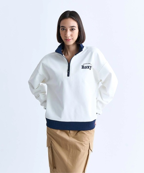 ROXY(ロキシー)の「KEEP IT REAL STAND/ROXY速乾UVカットハーフジップトップス(スウェット・レディース・ブラック/ホワイト/グレー/オレンジ・LARGE/MEDIUM/SMALL)」の10枚目の写真