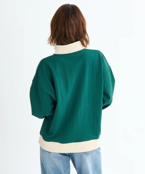 ROXY(ロキシー)の「KEEP IT REAL STAND/ROXY速乾UVカットハーフジップトップス(スウェット・レディース・ブラック/ホワイト/グレー/オレンジ・LARGE/MEDIUM/SMALL)」の22枚目の写真