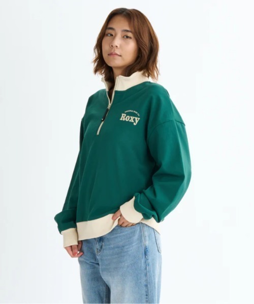 ROXY(ロキシー)の「KEEP IT REAL STAND/ROXY速乾UVカットハーフジップトップス(スウェット・レディース・ブラック/ホワイト/グレー/オレンジ・LARGE/MEDIUM/SMALL)」の18枚目の写真