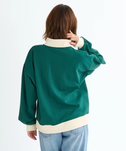 ROXY(ロキシー)の「KEEP IT REAL STAND/ROXY速乾UVカットハーフジップトップス(スウェット・レディース・ブラック/ホワイト/グレー/オレンジ・LARGE/MEDIUM/SMALL)」の19枚目の写真
