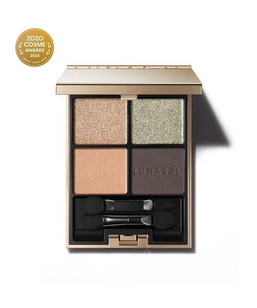 LUNASOL（ルナソル）の「アイカラーレーション（アイシャドウ・レディース・02 Deep Rose Quartz/13 Prelude Reflet/15 Flawless Clarity/16 Mandarin Garnet/17 Smoky Quartz/11 Savage Rose/18 Sepia Amber/20 Venus Glow/22 Serenity Fusion/23 Morning Glow/24 Lucent Bloom/19 Mahogany/21 Melting Nebula・FREE）」の6枚目の写真