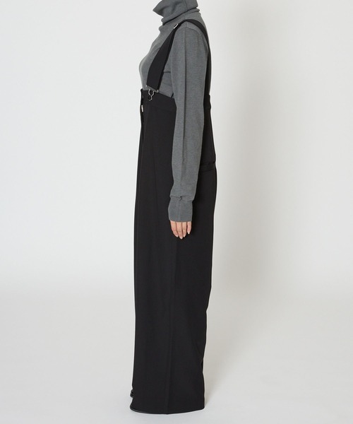 saloon(サルーン)の「SALOON(サルーン)/ワイドサロペット【手洗い可】(サロペット/オーバーオール・レディース・グレー/ブラック・FREE)」の14枚目の写真