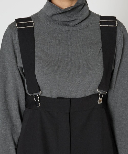 saloon(サルーン)の「SALOON(サルーン)/ワイドサロペット【手洗い可】(サロペット/オーバーオール・レディース・グレー/ブラック・FREE)」の16枚目の写真