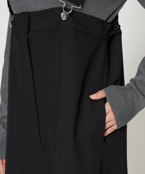 saloon(サルーン)の「SALOON(サルーン)/ワイドサロペット【手洗い可】(サロペット/オーバーオール・レディース・グレー/ブラック・FREE)」の18枚目の写真