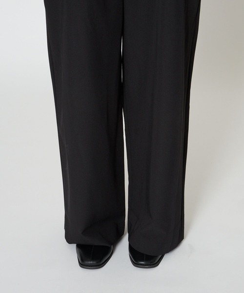 saloon(サルーン)の「SALOON(サルーン)/ワイドサロペット【手洗い可】(サロペット/オーバーオール・レディース・グレー/ブラック・FREE)」の21枚目の写真