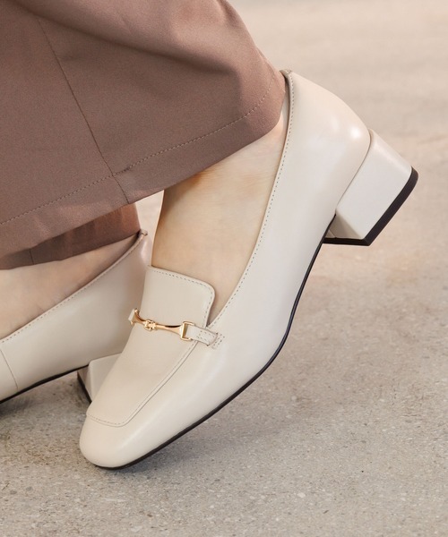 NICAL(ニカル)の「【本革】【NICAL】スクエアトゥヒールローファー/544318(ローファー・レディース・ブラック/アイボリー/グレー/グリーン・22.5cm/23.5cm/24.5cm/25.0cm/23.0cm/24.0cm/22.0cm/25.5cm)」の6枚目の写真