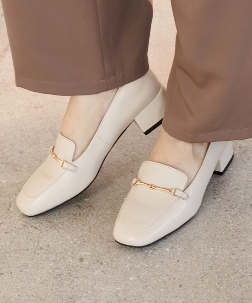 NICAL(ニカル)の「【本革】【NICAL】スクエアトゥヒールローファー/544318(ローファー・レディース・ブラック/アイボリー/グレー/グリーン・22.5cm/23.5cm/24.5cm/25.0cm/23.0cm/24.0cm/22.0cm/25.5cm)」の7枚目の写真