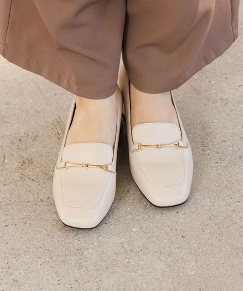 NICAL(ニカル)の「【本革】【NICAL】スクエアトゥヒールローファー/544318(ローファー・レディース・ブラック/アイボリー/グレー/グリーン・22.5cm/23.5cm/24.5cm/25.0cm/23.0cm/24.0cm/22.0cm/25.5cm)」の8枚目の写真