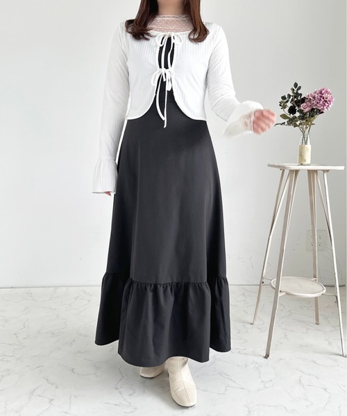 参考写真1 セール】カットリボン袖フレアカーディガン【ZOZOTOWN限定アイテム