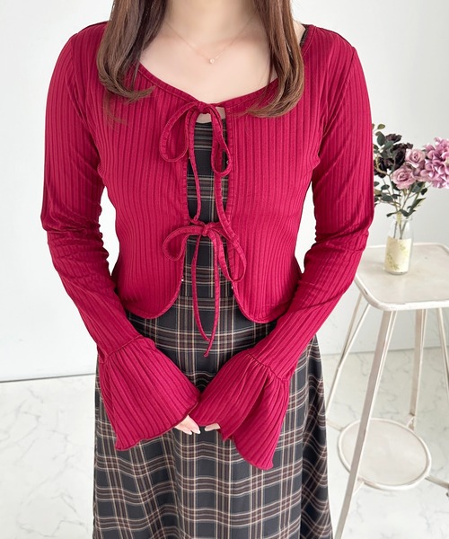 参考写真1 セール】カットリボン袖フレアカーディガン【ZOZOTOWN限定アイテム