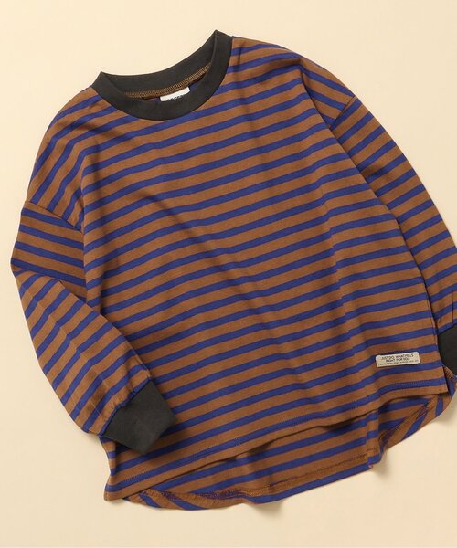 BREEZE（ブリーズ）の「【WEB限定】カラバリ無地・ボーダーTシャツ（Tシャツ/カットソー・キッズ・ターコイズブルー/ブルー/グリーン/ライム/イエロー/チャコール/ベージュ/ロイヤルブルー/ブラック/レッド/ピンク/レインボー・90/100/110/120/130/140/150）」の8枚目の写真