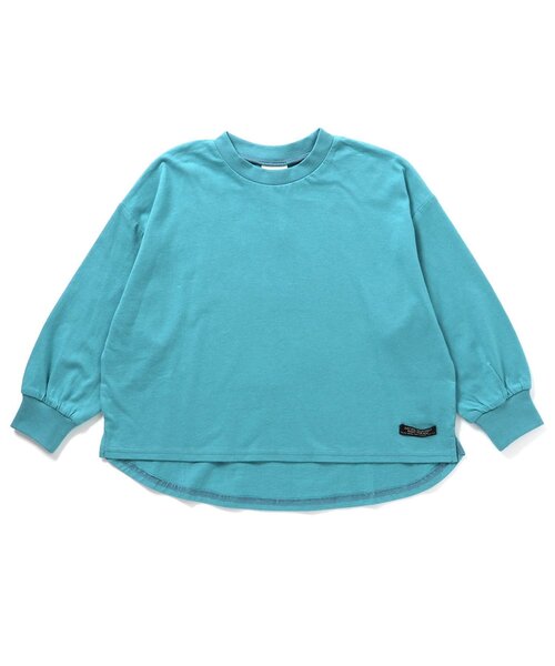 BREEZE（ブリーズ）の「【WEB限定】カラバリ無地・ボーダーTシャツ（Tシャツ/カットソー・キッズ・ターコイズブルー/ブルー/グリーン/ライム/イエロー/チャコール/ベージュ/ロイヤルブルー/ブラック/レッド/ピンク/レインボー・90/100/110/120/130/140/150）」の6枚目の写真