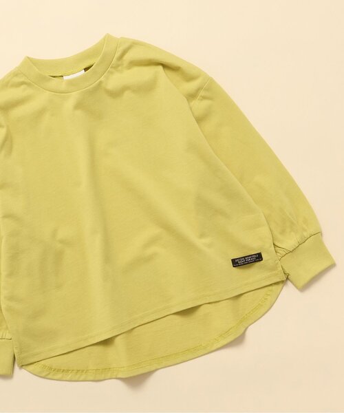 BREEZE（ブリーズ）の「【WEB限定】カラバリ無地・ボーダーTシャツ（Tシャツ/カットソー・キッズ・ターコイズブルー/ブルー/グリーン/ライム/イエロー/チャコール/ベージュ/ロイヤルブルー/ブラック/レッド/ピンク/レインボー・90/100/110/120/130/140/150）」の4枚目の写真