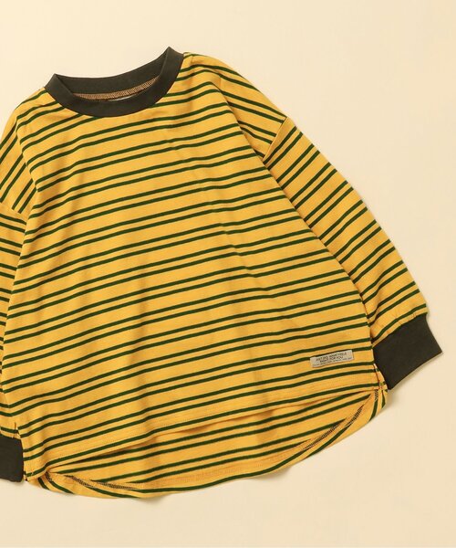 BREEZE（ブリーズ）の「【WEB限定】カラバリ無地・ボーダーTシャツ（Tシャツ/カットソー・キッズ・ターコイズブルー/ブルー/グリーン/ライム/イエロー/チャコール/ベージュ/ロイヤルブルー/ブラック/レッド/ピンク/レインボー・90/100/110/120/130/140/150）」の9枚目の写真