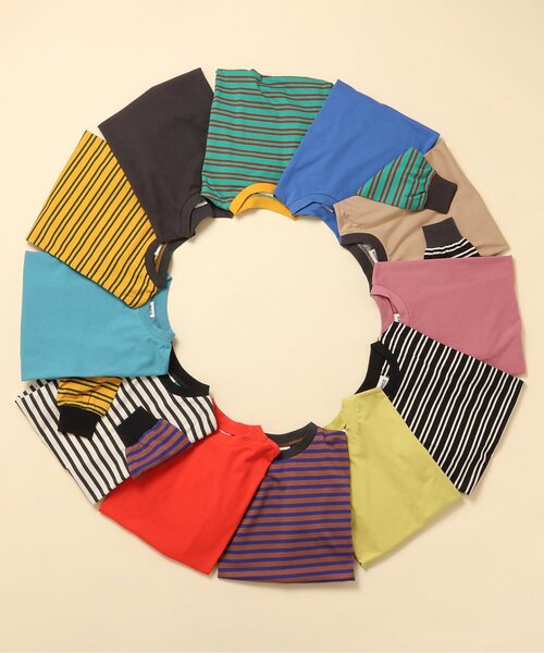 BREEZE（ブリーズ）の「【WEB限定】カラバリ無地・ボーダーTシャツ（Tシャツ/カットソー・キッズ・ターコイズブルー/ブルー/グリーン/ライム/イエロー/チャコール/ベージュ/ロイヤルブルー/ブラック/レッド/ピンク/レインボー・90/100/110/120/130/140/150）」の20枚目の写真