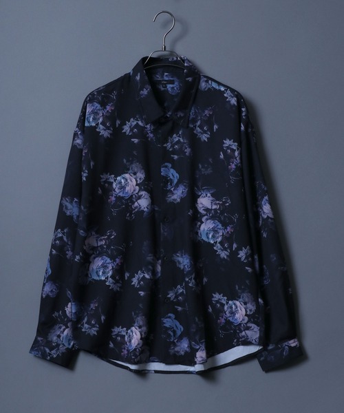 ANPAS（アンパス）の「Georgette Total Pattern Print Big Silhouette Thickness Shirt/ジョーゼット 総柄プリント ビッグシルエット とろみシャツ セットアップ対応（シャツ/ブラウス・メンズ・ブラック系その他7/ブラック系/ブルー系その他/ホワイト系その他/ホワイト系その他3/ブラック系その他4/ブラック系その他6/ブラック系1/ブラック系3/ブラウン系その他3/アイボリー系1/ホワイト系その他5/ホワイト系その他6/ブラック系その他2/ブラック系5/ブラック系7/ブラック系8/グレー系その他/ブラウン系その他/ブラウン系その他4/アイボリー系2/アイボリー系3/オリーブ系/ブルー系その他2/ブルー系その他3/ホワイト系その他2/ホワイト系その他4/ブラック系その他/ブラック系その他3/ブラック系その他5/ブラック系2/ブラック系4/ブラウン系その他2/アイボリー系/ブラック系6/ベージュ系その他・M/L）」の7枚目の写真
