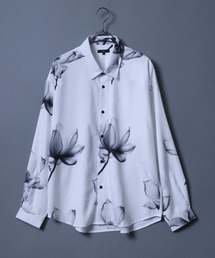 ANPAS | Georgette Total Pattern Print Big Silhouette Thickness Shirt/ジョーゼット 総柄プリント ビッグシルエット とろみシャツ セットアップ対応(シャツ/ブラウス)