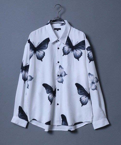 ANPAS（アンパス）の「Georgette Total Pattern Print Big Silhouette Thickness Shirt/ジョーゼット 総柄プリント ビッグシルエット とろみシャツ セットアップ対応（シャツ/ブラウス・メンズ・ブラック系その他7/ブラック系/ブルー系その他/ホワイト系その他/ホワイト系その他3/ブラック系その他4/ブラック系その他6/ブラック系1/ブラック系3/ブラウン系その他3/アイボリー系1/ホワイト系その他5/ホワイト系その他6/ブラック系その他2/ブラック系5/ブラック系7/ブラック系8/グレー系その他/ブラウン系その他/ブラウン系その他4/アイボリー系2/アイボリー系3/オリーブ系/ブルー系その他2/ブルー系その他3/ホワイト系その他2/ホワイト系その他4/ブラック系その他/ブラック系その他3/ブラック系その他5/ブラック系2/ブラック系4/ブラウン系その他2/アイボリー系/ブラック系6/ベージュ系その他・M/L）」の6枚目の写真