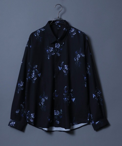 ANPAS（アンパス）の「Georgette Total Pattern Print Big Silhouette Thickness Shirt/ジョーゼット 総柄プリント ビッグシルエット とろみシャツ セットアップ対応（シャツ/ブラウス・メンズ・ブラック系その他7/ブラック系/ブルー系その他/ホワイト系その他/ホワイト系その他3/ブラック系その他4/ブラック系その他6/ブラック系1/ブラック系3/ブラウン系その他3/アイボリー系1/ホワイト系その他5/ホワイト系その他6/ブラック系その他2/ブラック系5/ブラック系7/ブラック系8/グレー系その他/ブラウン系その他/ブラウン系その他4/アイボリー系2/アイボリー系3/オリーブ系/ブルー系その他2/ブルー系その他3/ホワイト系その他2/ホワイト系その他4/ブラック系その他/ブラック系その他3/ブラック系その他5/ブラック系2/ブラック系4/ブラウン系その他2/アイボリー系/ブラック系6/ベージュ系その他・M/L）」の9枚目の写真