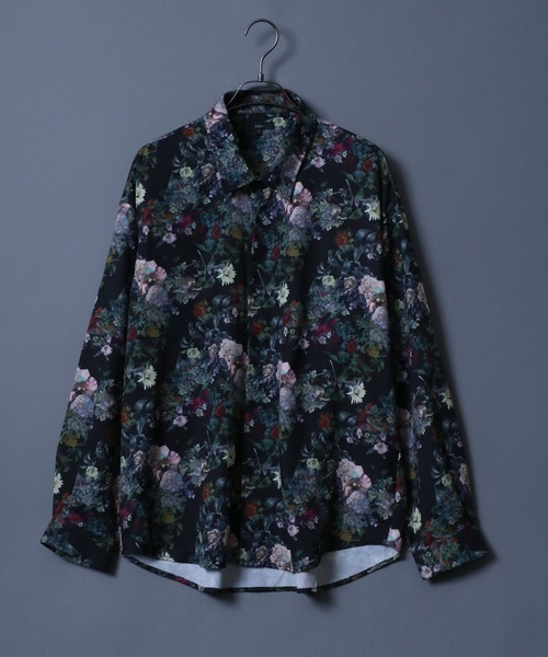 ANPAS（アンパス）の「Georgette Total Pattern Print Big Silhouette Thickness Shirt/ジョーゼット 総柄プリント ビッグシルエット とろみシャツ セットアップ対応（シャツ/ブラウス・メンズ・ブラック系その他7/ブラック系/ブルー系その他/ホワイト系その他/ホワイト系その他3/ブラック系その他4/ブラック系その他6/ブラック系1/ブラック系3/ブラウン系その他3/アイボリー系1/ホワイト系その他5/ホワイト系その他6/ブラック系その他2/ブラック系5/ブラック系7/ブラック系8/グレー系その他/ブラウン系その他/ブラウン系その他4/アイボリー系2/アイボリー系3/オリーブ系/ブルー系その他2/ブルー系その他3/ホワイト系その他2/ホワイト系その他4/ブラック系その他/ブラック系その他3/ブラック系その他5/ブラック系2/ブラック系4/ブラウン系その他2/アイボリー系/ブラック系6/ベージュ系その他・M/L）」の11枚目の写真