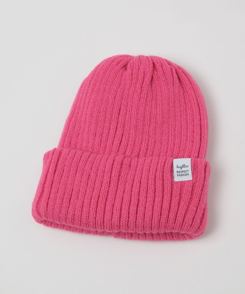 BAYFLOW（ベイフロー）の「[チクチクしない!] カラーニットワッチ(KIDS)（ニットキャップ/ビーニー・キッズ・ブルー/グリーン/ピンク/オレンジ/ブラック・FREE）」の12枚目の写真